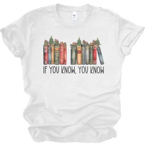 If You Know You Know 6 7 Reading Books Christmas Unisex Jersey T-Shirt - Bookorys