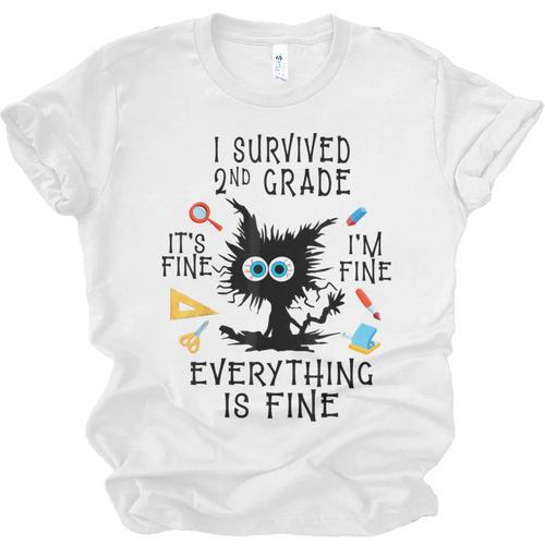 Last Day Of School Student Graduation I Survived 2nd Grade Unisex Jersey T-Shirt - Best Gift Smart