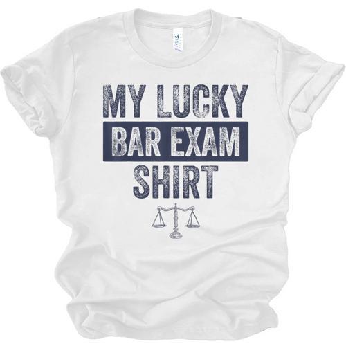 Law School Graduation Him Her Lucky Bar Exam Unisex Jersey T-Shirt - Best Gift Smart