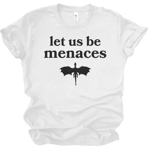 Let Us Be Menaces Dragon Book Lover Unisex Jersey T-Shirt - Bookorys AU