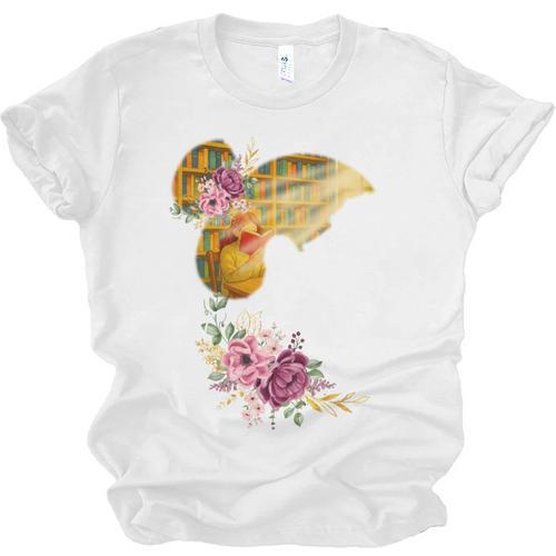 And Into The Library She Goes Book Lover Reading Bookworm Unisex Jersey T-Shirt - Bookorys AU