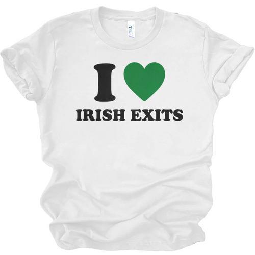 I Love Irish Exits St Patrick's Day Introvert Party Unisex Jersey T-Shirt - Raresse
