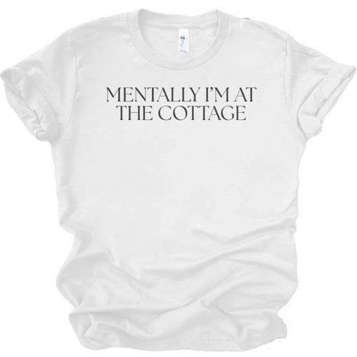 Mentally I'm At The Cottage Bookish Romance Book Lover Unisex Jersey T-Shirt - Bookorys