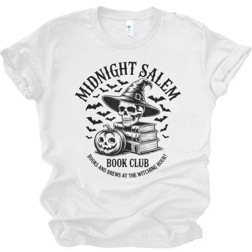 Midnight Salem Book Club Witchy Reads Unisex Jersey T-Shirt - Bookorys UK