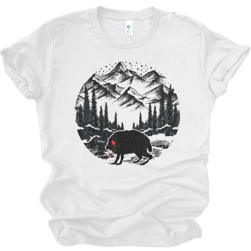 Monster Squonk In Forest Folklore Cryptid Introvert Unisex Jersey T-Shirt - Raresse