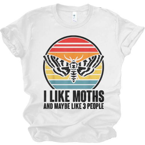 I Like Moths And Maybe 3 People Insect Moth Lovers Introvert Unisex Jersey T-Shirt - Raresse