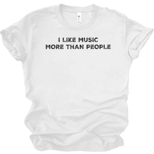 I Like Music More Than People Introverts Musicians Unisex Jersey T-Shirt - Raresse