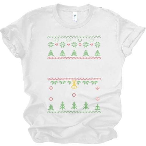 No Hugs Introvert Ugly Christmas Sweater Style Unisex Jersey T-Shirt - Raresse