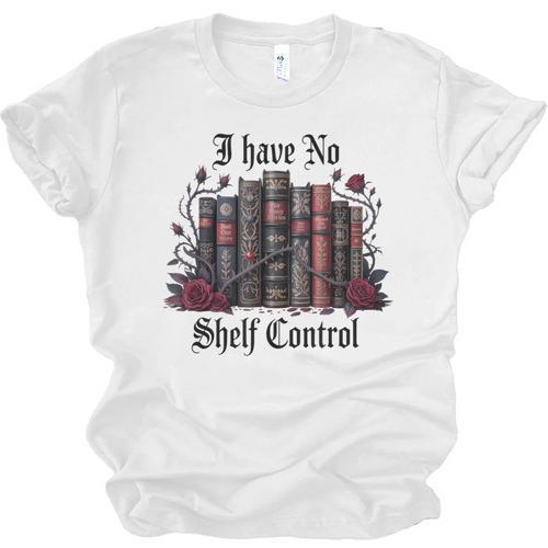 I Have No Shelf Control Dark Academia Book Lover TBR Unisex Jersey T-Shirt - Bookorys