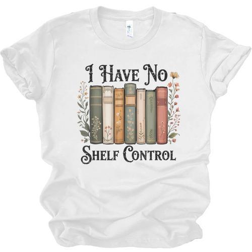 I Have No Shelf Control Flower Book Bookish Unisex Jersey T-Shirt - Bookorys AU