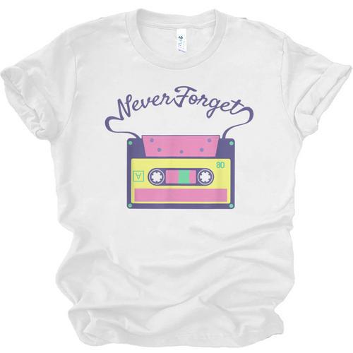 Nostalgia 1980s 80s 90s Costume Party Never Forget Unisex Jersey T-Shirt - Figerry