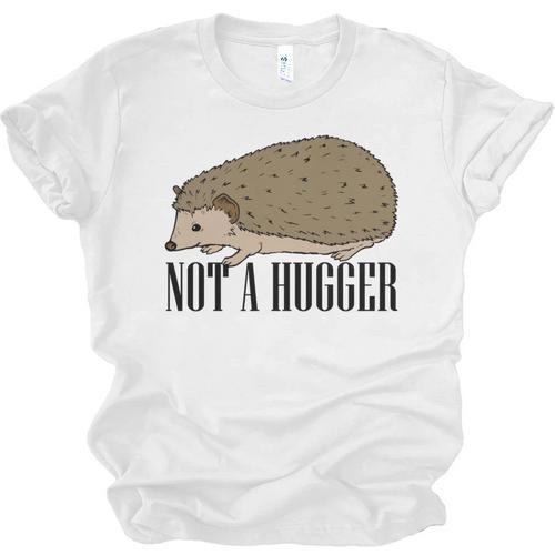 Not A Hugger Hedgehog Introvert Sarcasm Antisocial Unisex Jersey T-Shirt - Raresse