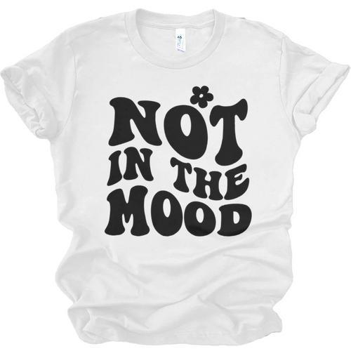 Not In The Mood Anti Social Introvert Sarcastic Retro Unisex Jersey T-Shirt - Raresse