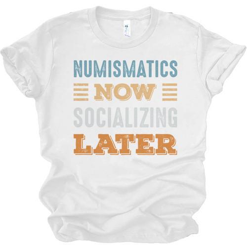 Numismatics Now Minimal Socializing Introvert Vintage Unisex Jersey T-Shirt - Raresse