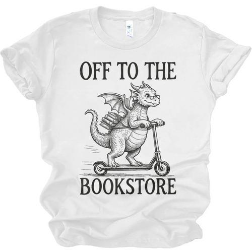Off To The Bookstore Reading Bookworm Unisex Jersey T-Shirt - Bookorys DE