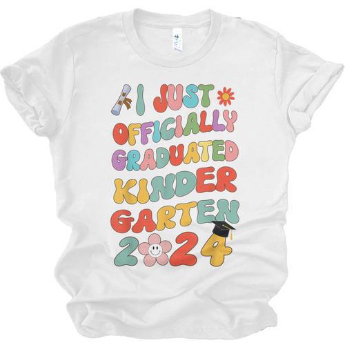 I Officially Graduated Kindergarten Graduation Class 2024 Unisex Jersey T-Shirt - Best Gift Smart