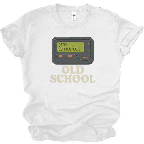 Old School 90s Pager Retro Nostalgia Vintage Tech Gen Unisex Jersey T-Shirt - Figerry