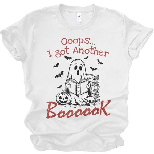 Oops I Got Another Book Boo Ghost Read Book Unisex Jersey T-Shirt - Bookorys