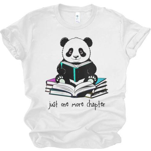 Panda Reading Chapter Books Unisex Jersey T-Shirt - Bookorys AU