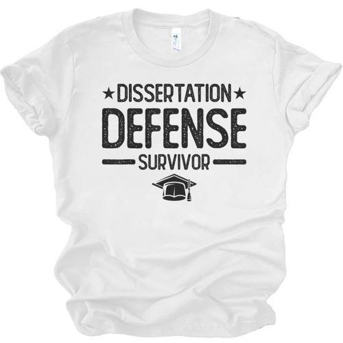 PhD Graduation Dissertation Defense Survivor PhD Unisex Jersey T-Shirt - Best Gift Smart