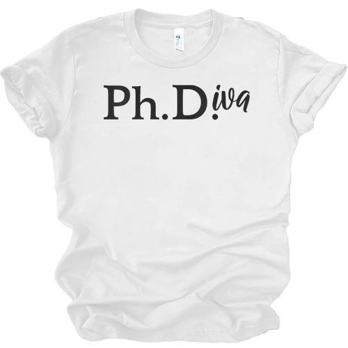 PhD Graduation Women Doctorate Degree PhDiva Unisex Jersey T-Shirt - Best Gift Smart