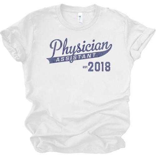 Physician Assistant Graduation Est 2018 Shirt Unisex Jersey T-Shirt - Best Gift Smart