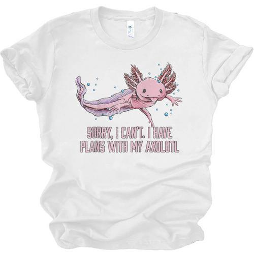 I Have Plans With My Axolotl Salamander Introvert Raglan Baseball Tee Unisex Jersey T-Shirt - Raresse