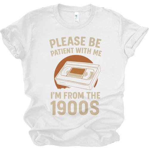 Please Be Patient I'm From The 1900s – Vintage Tape Premium Unisex Jersey T-Shirt - Figerry