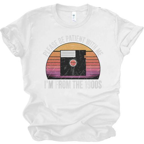 Please Be Patient With Me I'm From The 1900s PC Floppy Disk Premium Tri-Blend Unisex Jersey T-Shirt - Figerry