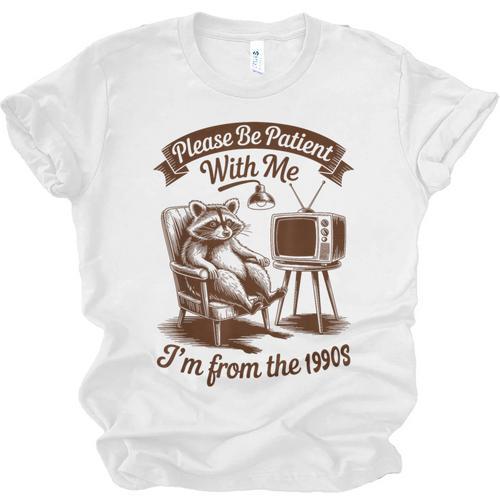 Please Be Patient With Me I'm From The 1900s Raccoon Vintage Unisex Jersey T-Shirt - Figerry