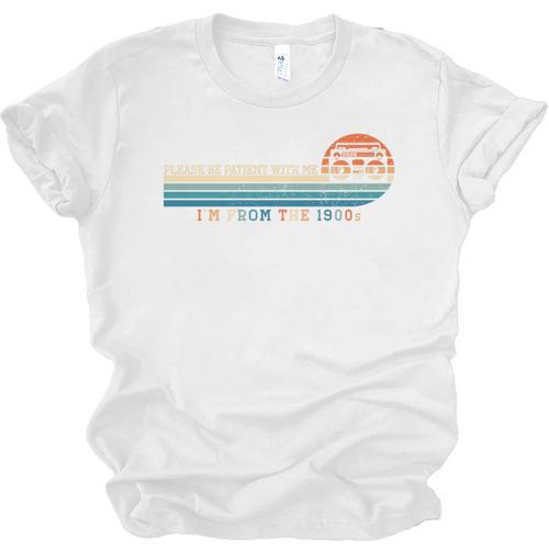 Please Be Patient With Me I'm From The 1900s Retro 90s Premium Unisex Jersey T-Shirt - Figerry