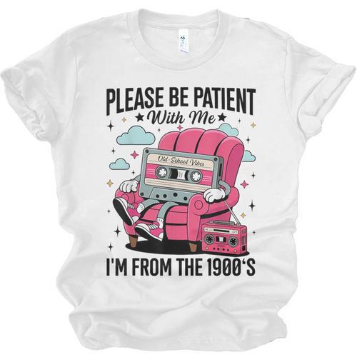 Please Be Patient I'm From The 1900s Retro Cassette Unisex Jersey T-Shirt - Figerry