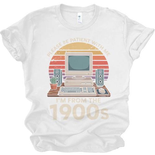 Please Be Patient I'm From The 1900s Retro Computer Geek PC Unisex Jersey T-Shirt - Figerry