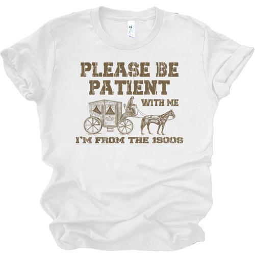 Please Be Patient With Me I'm From The 1900s Retro Horse Unisex Jersey T-Shirt - Figerry