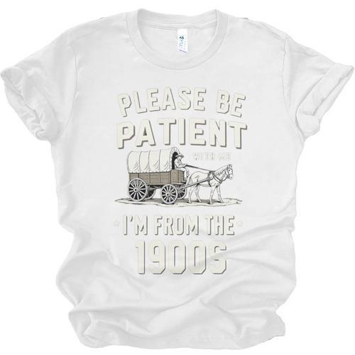 Please Be Patient I'm From The 1900s Retro Premium Tri-Blend Unisex Jersey T-Shirt - Figerry