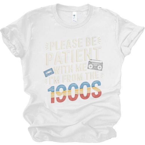 Please Be Patient With Me I'm From The 1900s Retro Tee Premium Unisex Jersey T-Shirt - Figerry
