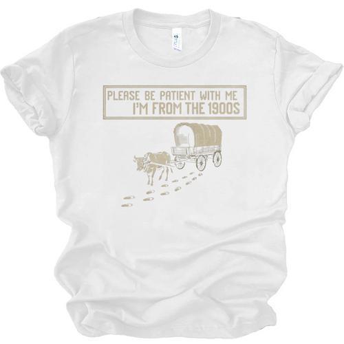 Please Be Patient With Me I'm From The 1900s Retro Tee Unisex Jersey T-Shirt - Figerry