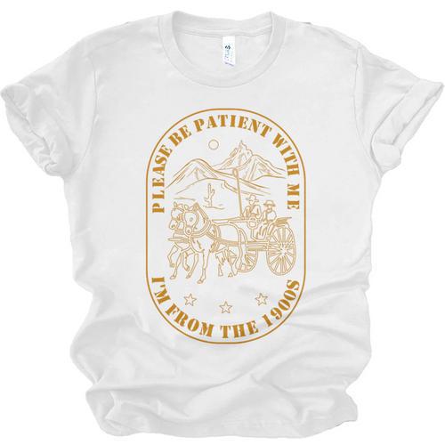 Please Be Patient I'm From The 1900s Vintage Country Gag Tee Premium Tri-Blend Unisex Jersey T-Shirt - Figerry