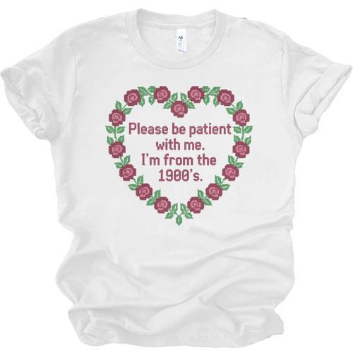 Please Be Patient With Me I'm From The 1900S Vintage Floral Premium Tri-Blend Unisex Jersey T-Shirt - Figerry