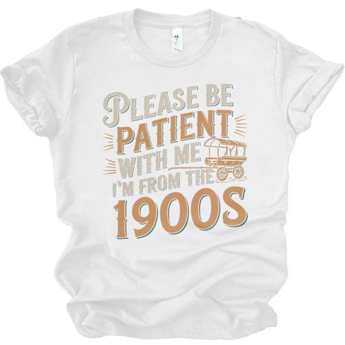 Please Be Patient With Me I'm From The 1900s Vintage Quote Premium Tri-Blend Unisex Jersey T-Shirt - Figerry