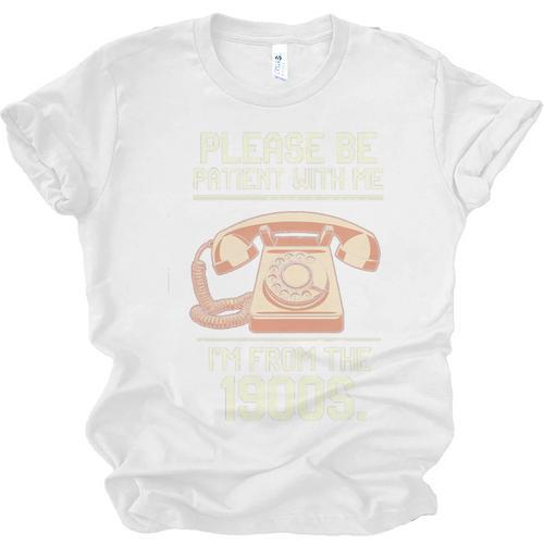 Please Be Patient With Me I'm From The 1900s Vintage Retro Premium Tri-Blend Unisex Jersey T-Shirt - Figerry