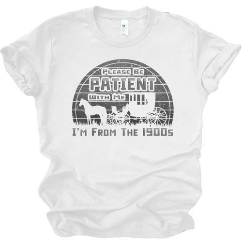 Please Be Patient With Me I'm From The 1900s Vintage Retro Raglan Baseball Tee Unisex Jersey T-Shirt - Figerry