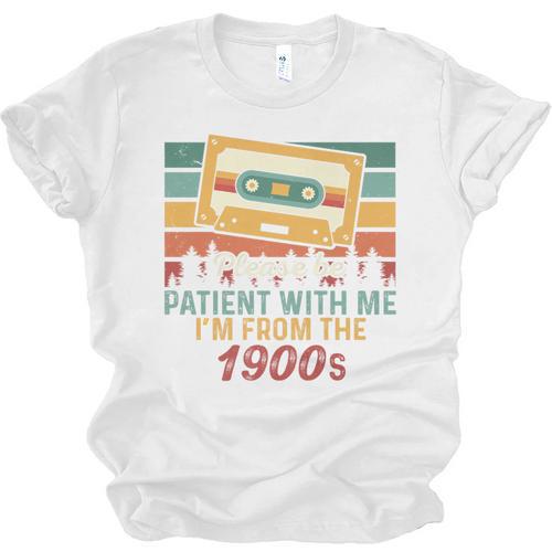 Please Be Patient-With Me I'm From The 1900s Retro Music Premium Unisex Jersey T-Shirt - Figerry