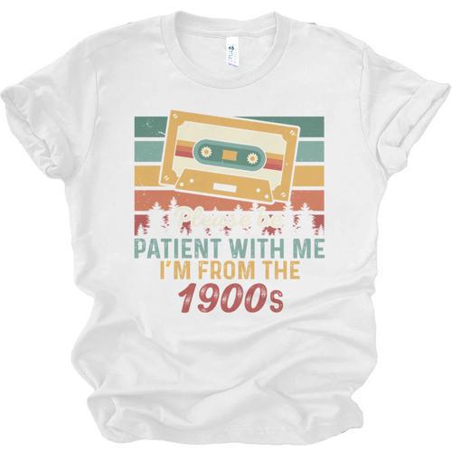 Please Be Patient-With Me I'm From The 1900s Retro Music Unisex Jersey T-Shirt - Figerry