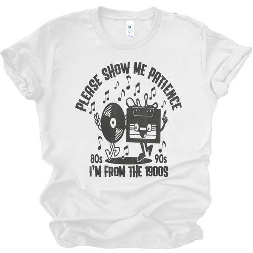Please Show Me Patience I'm From The 1900s Vintage CASSETTE Unisex Jersey T-Shirt - Figerry