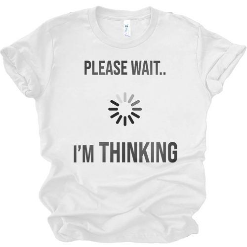 Please Wait I'm Thinking Introvert Unisex Jersey T-Shirt - Raresse