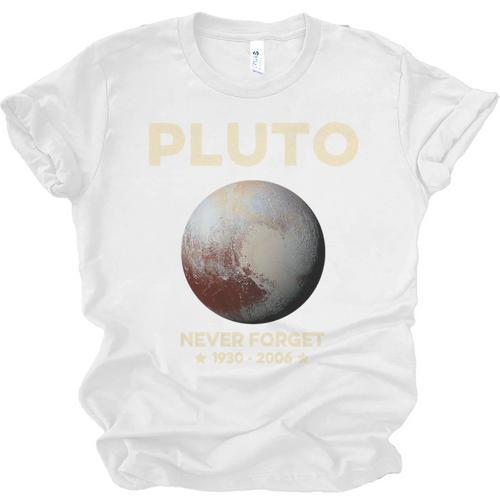 Pluto Never Forget 1930-2006 Planet Space Science Nostalgia Premium Tri-Blend Unisex Jersey T-Shirt - Figerry