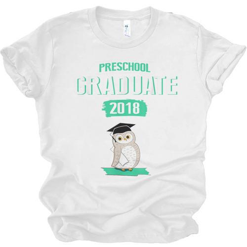 Pre K Graduation Shirt Cute Graduate 2018 Wise Owl Unisex Jersey T-Shirt - Best Gift Smart