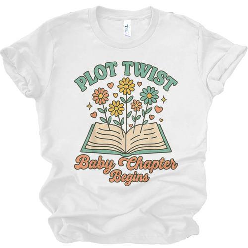 Pregnancy Announcement Book Lover Reveal Pregnant Unisex Jersey T-Shirt - Bookorys