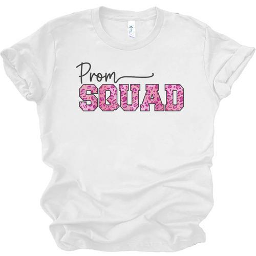 Prom Squad Prom Graduation Class Of 2024 Leopard Matching Unisex Jersey T-Shirt - Best Gift Smart